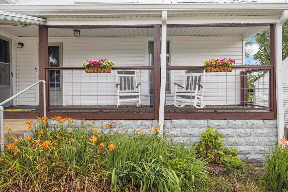 Enjoy the mountain views from the front porch