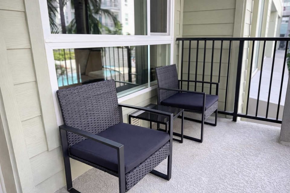 Enjoy stunning views of the iconic city from your own private balcony.