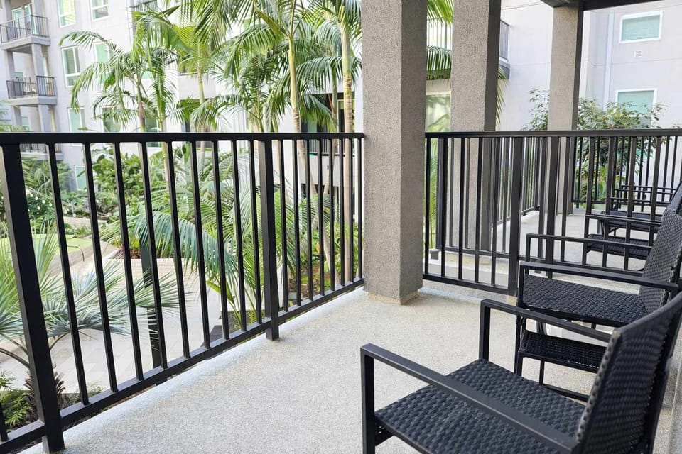 Enjoy stunning views of the iconic city from your own private balcony