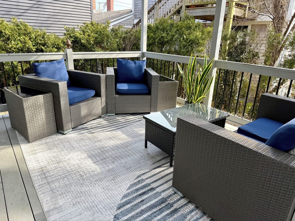 Private deck off the kitchen