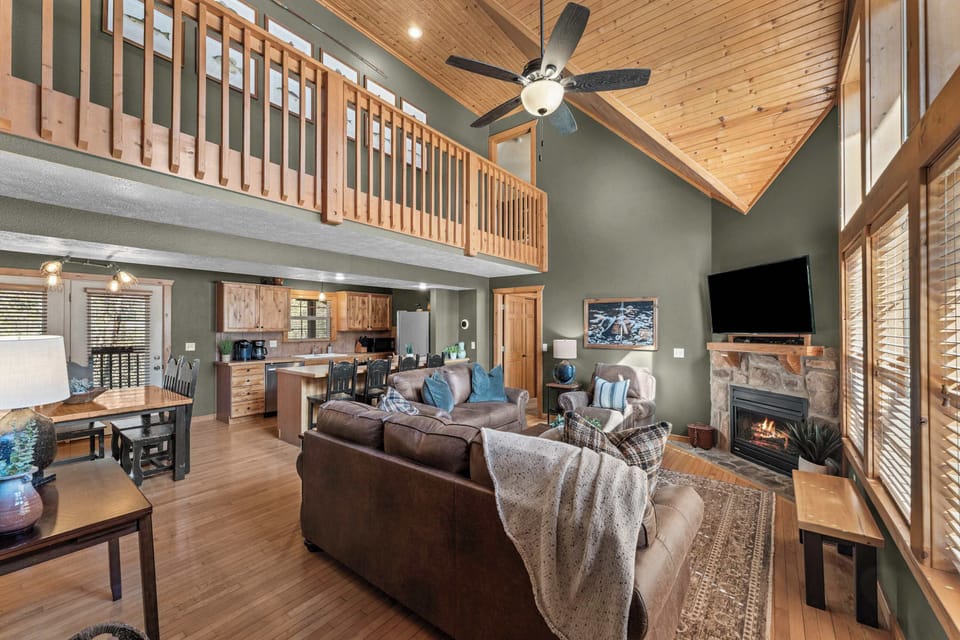The open living room greets you as you walk in!
