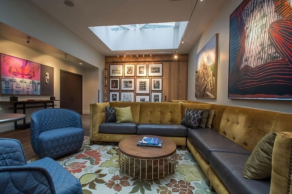 Sink into plush seating and linger over coffee and conversation.