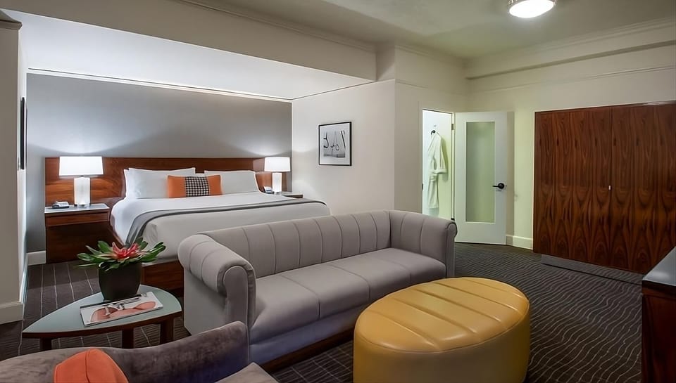 Sink into plush comfort with a cozy sofa lounge area.