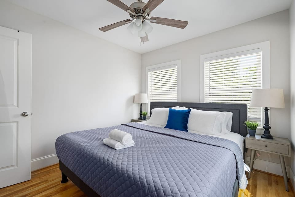 Offers a king-size bed, plush linens, and elegant decor, ensuring a luxurious and restful sleep.