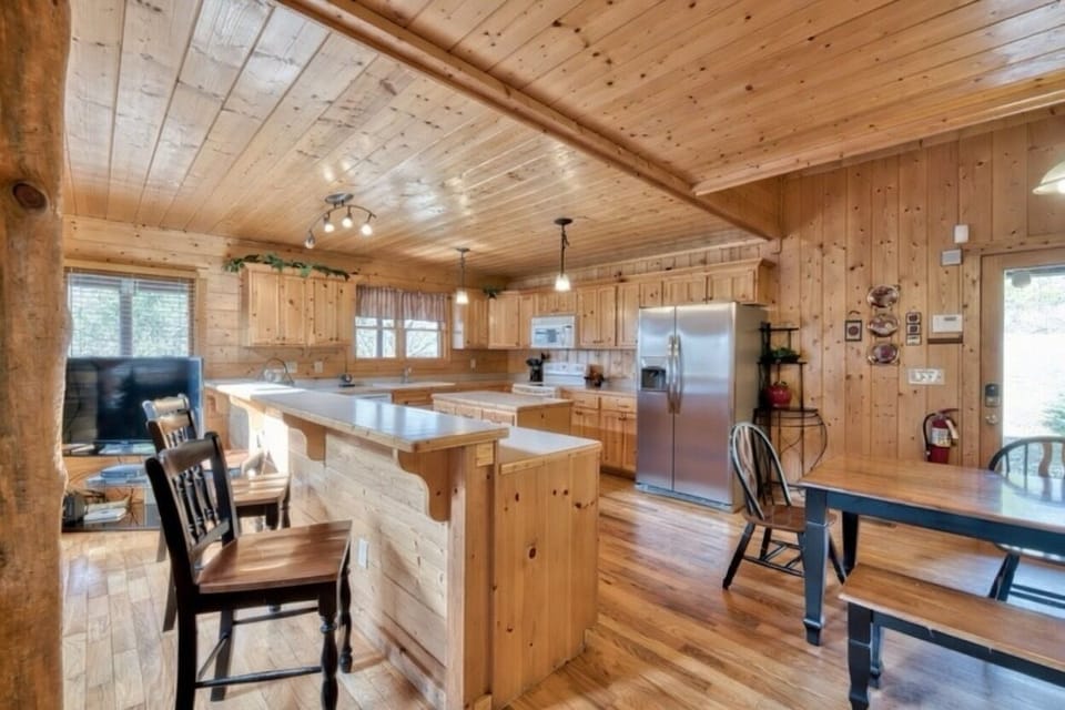 Fully equipped kitchen for large family meals.