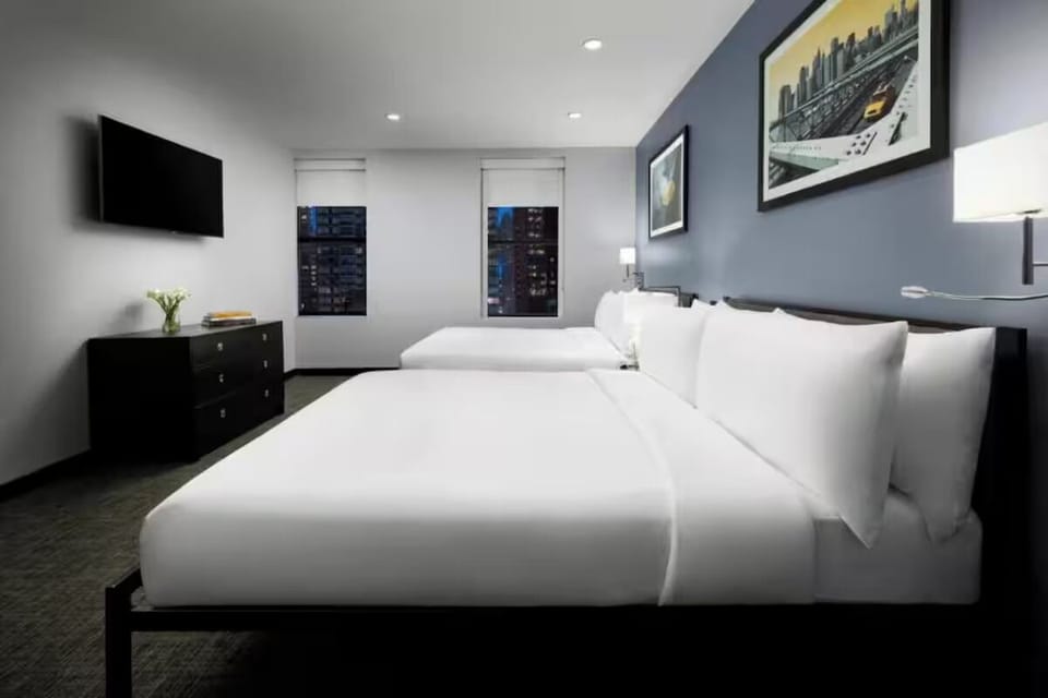 Enjoy morning views while planning your day from bed.