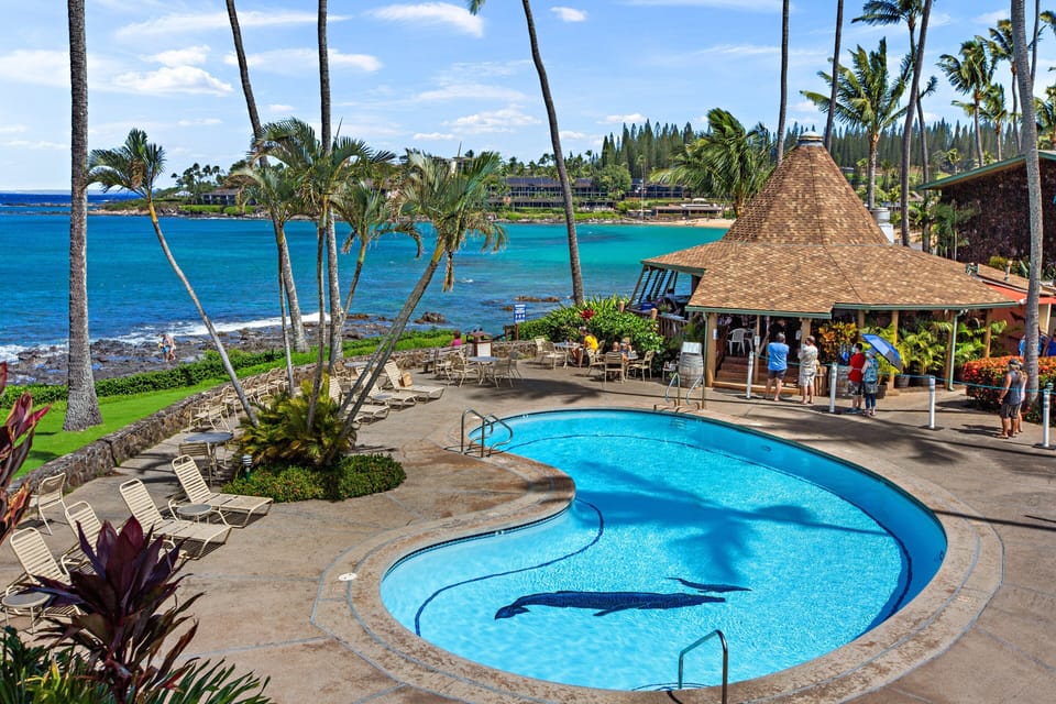 Oceanfront Pools – Enjoy two sparkling pools just steps from the shoreline, perfect for a refreshing swim or soaking up the Maui sunshine.