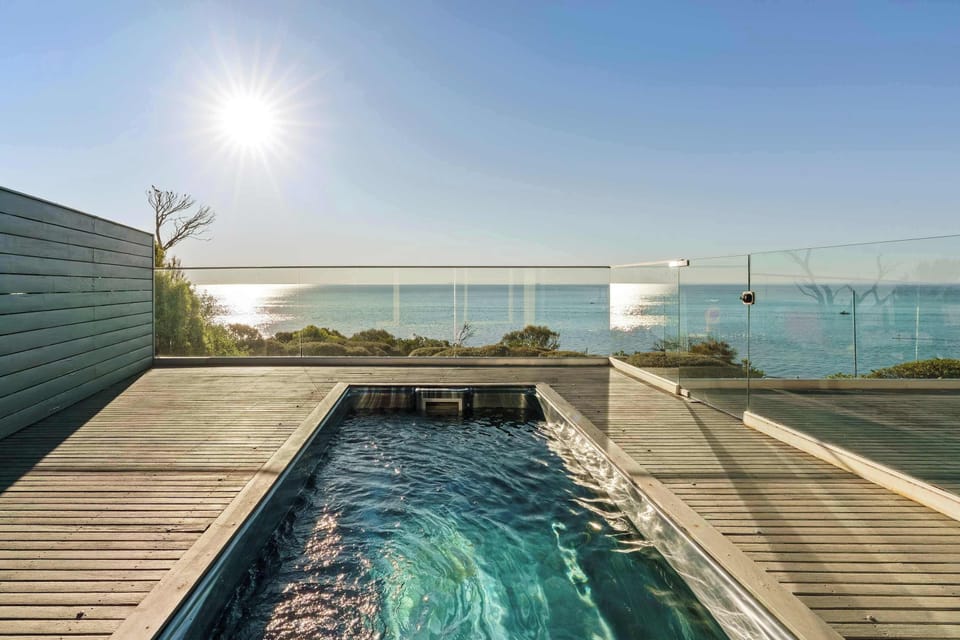 Sunset swims in golden light

*Pool is heated to 35 degrees, in winter outside temperatures will mean heat loss 