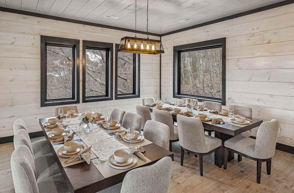 A comfortable dining space for the whole group.