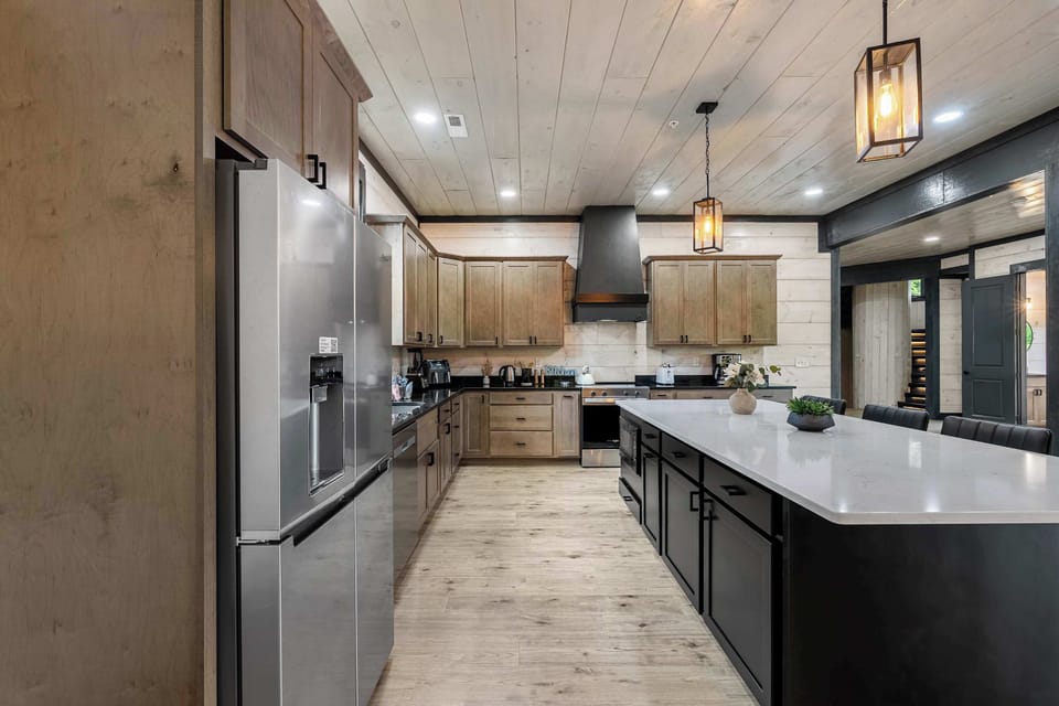 A fully equipped kitchen with room for everyone to gather.