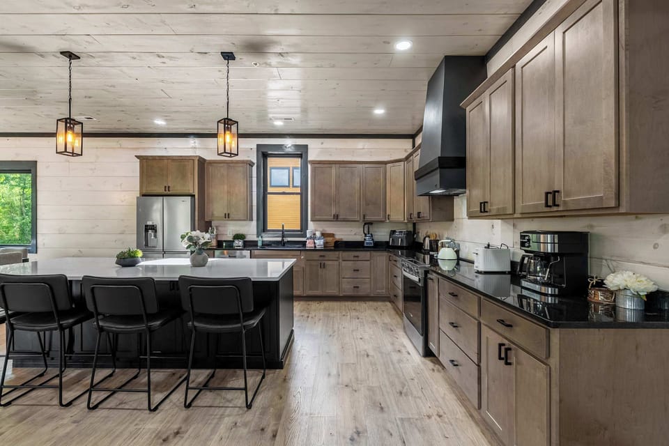 Cook, snack, and share meals together with plenty of room for everyone.