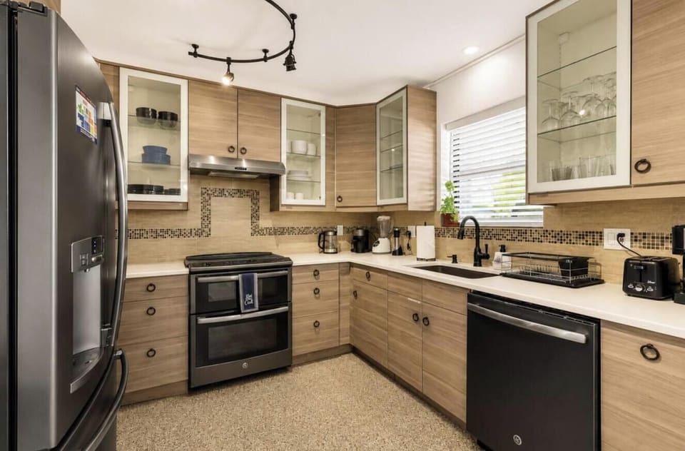 Fully equipped kitchen • Cook meals & save during your stay