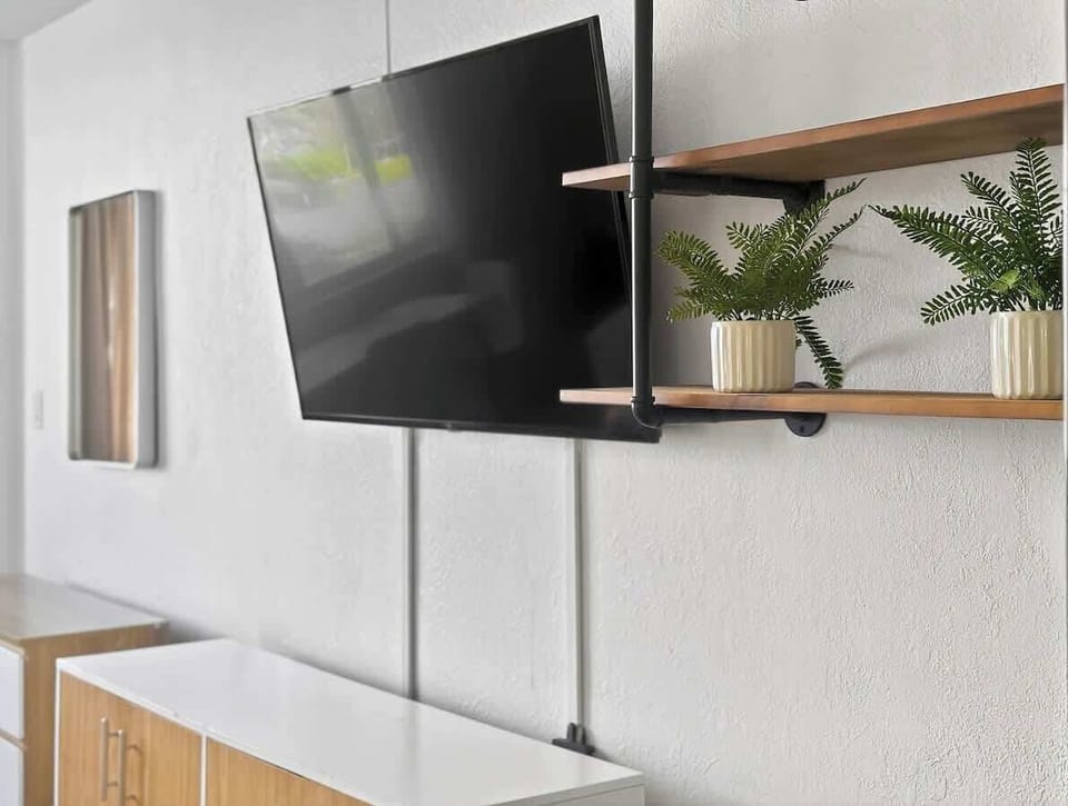 Enjoy Netflix and YouTube on the smart TV.