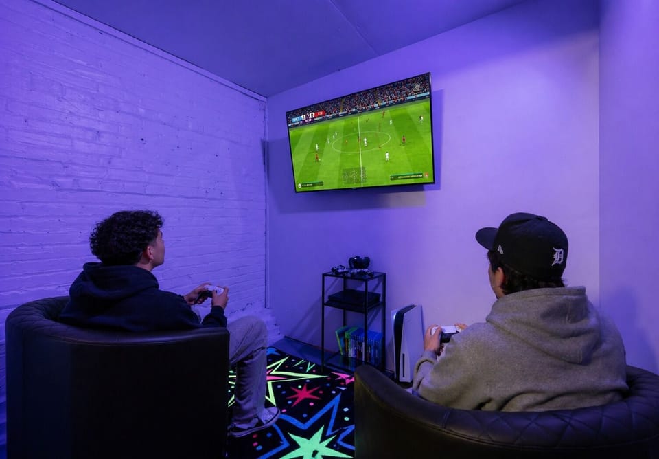 Basement gaming area