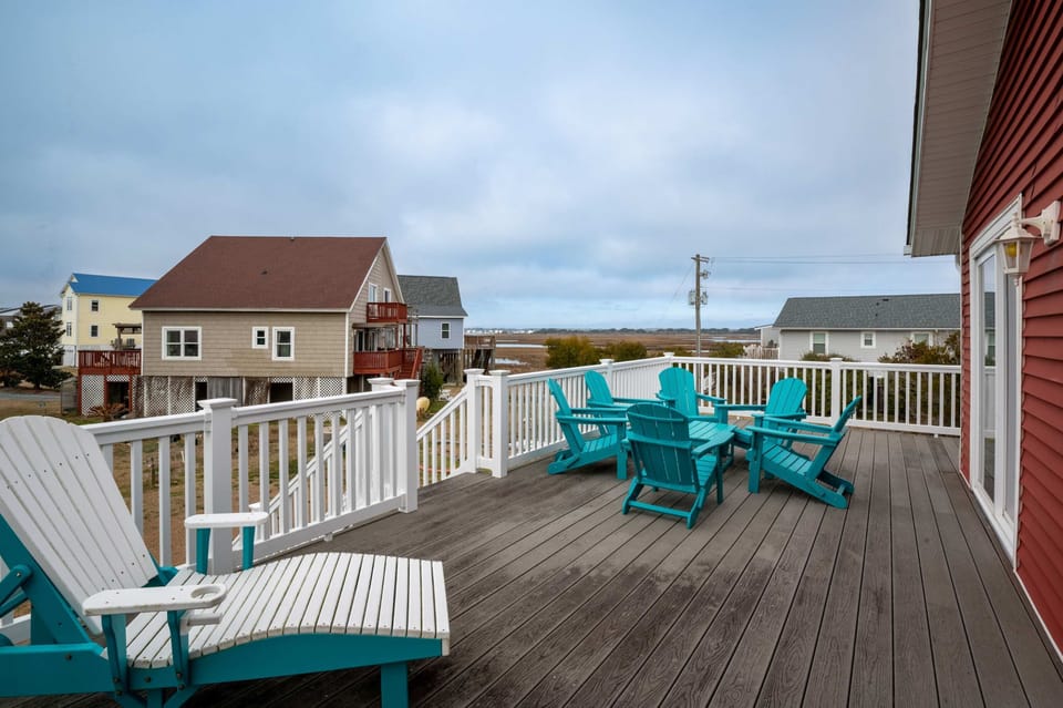 Loungers on back deck