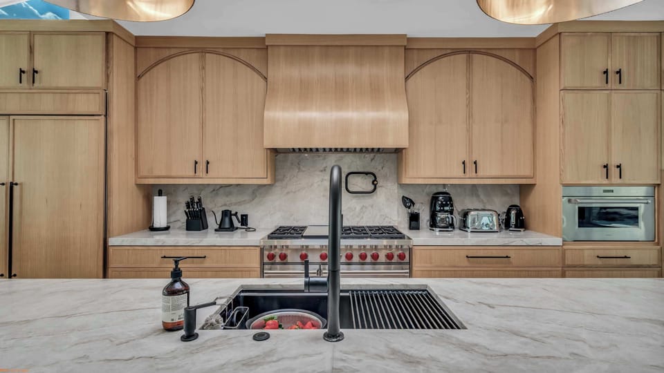 Stylish kitchen with abundant counter space