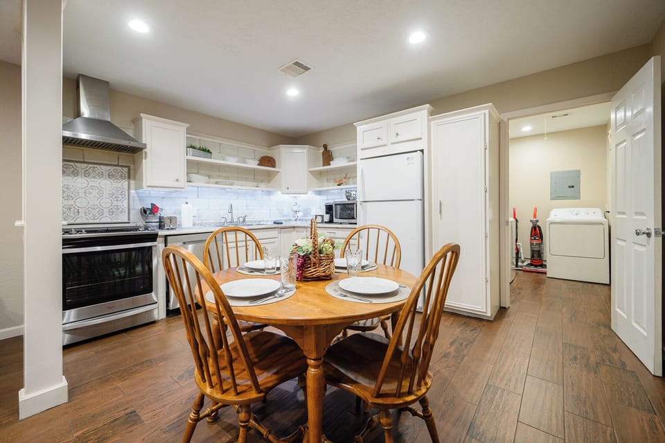 Everything you need for a family meal.  Just bring groceries.