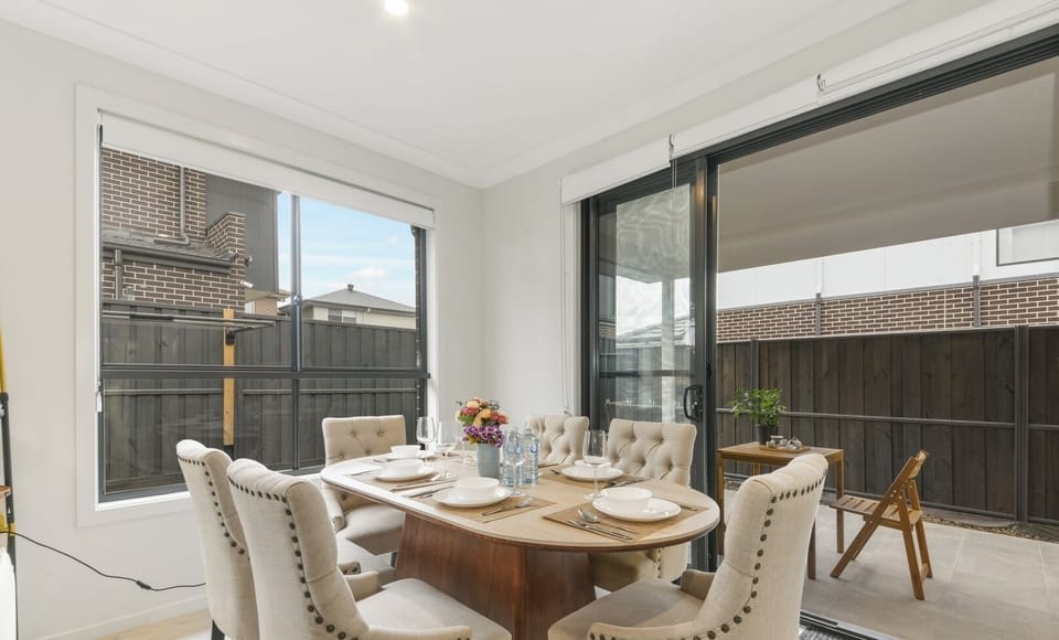 Table and chairs for guests
