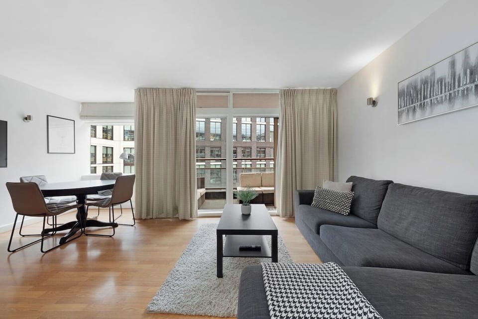 Living room leading to balcony