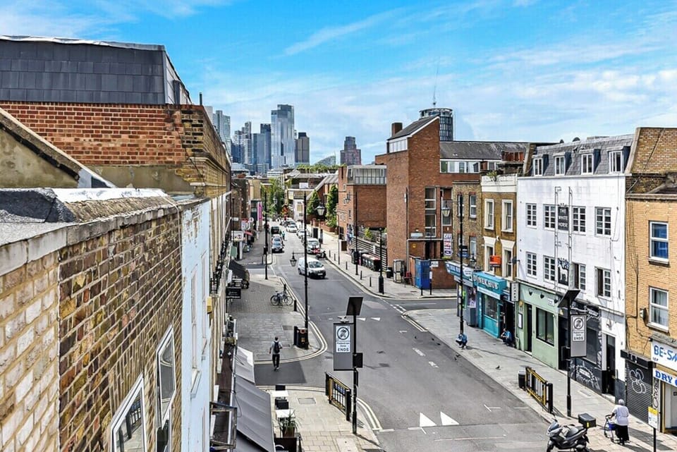 View of the city from roof terrace