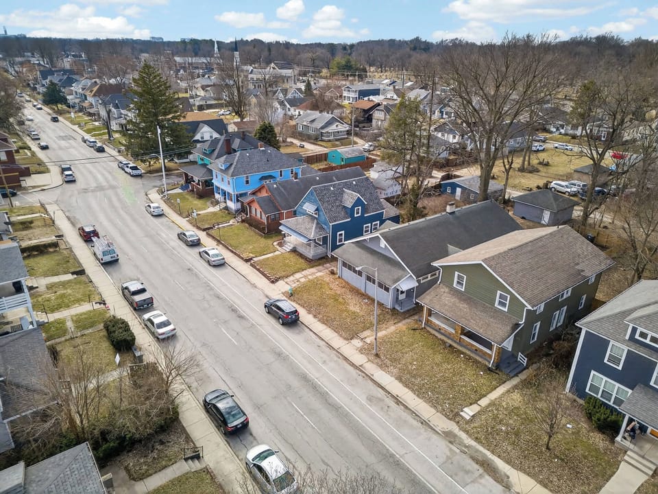 Aerial View of Home and Neighborhood
