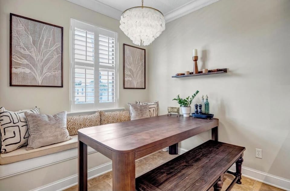 Kitchen table.