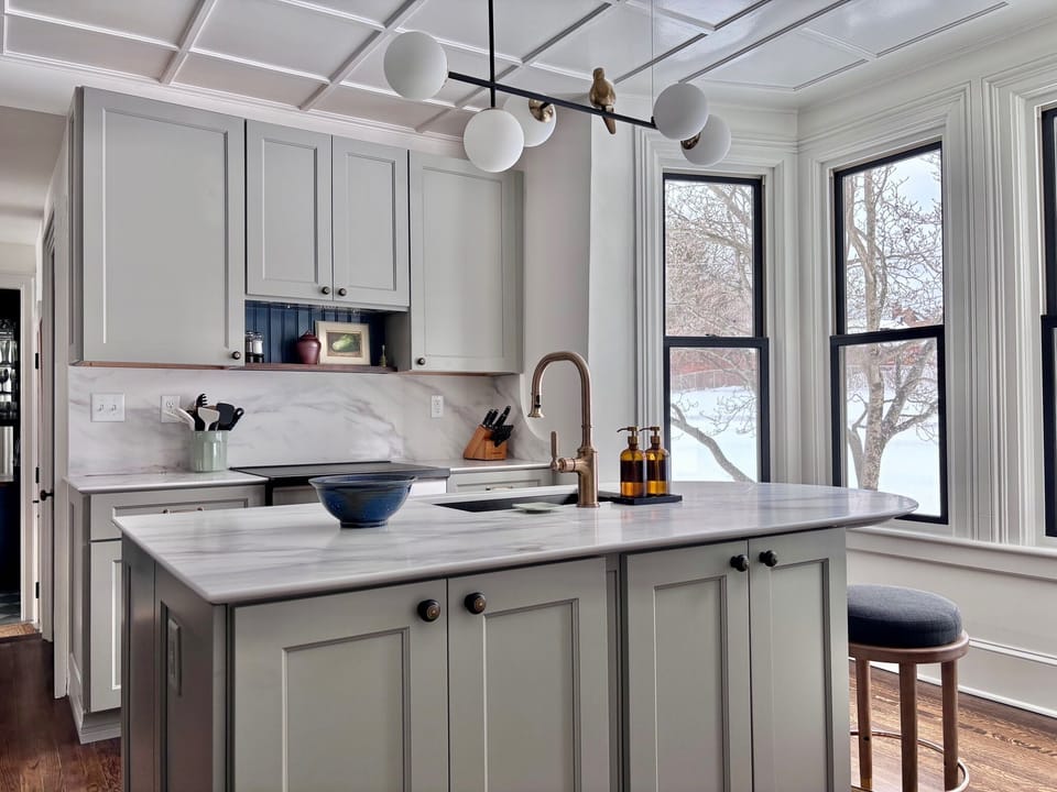 Gourmet kitchen complemented by an attached scullery.