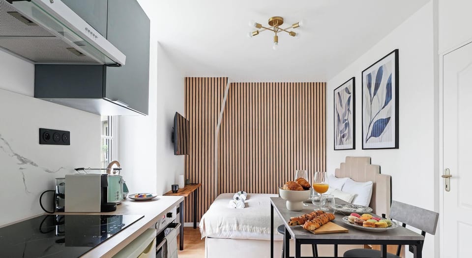 Cuisine moderne et entièrement équipée pour cuisiner comme à la maison.