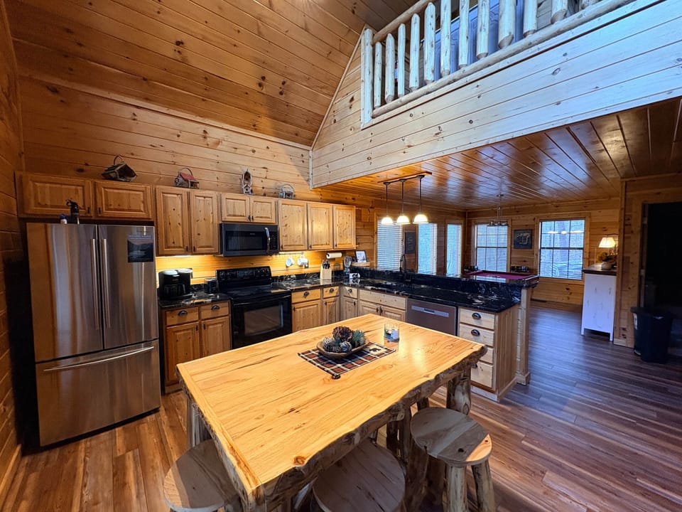 Full kitchen with amenities for your cooking needs.