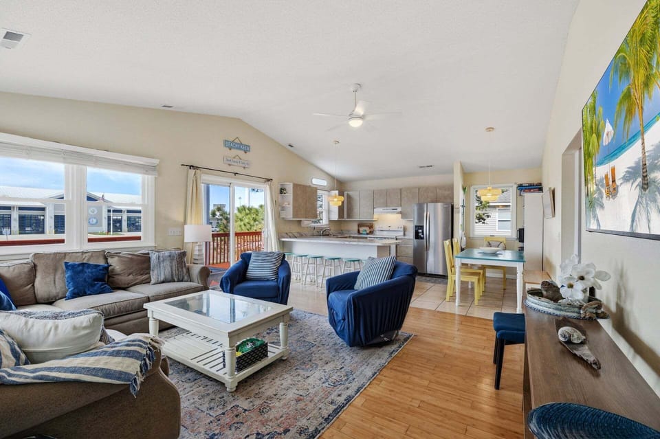Bright, open-concept living area designed for gathering and relaxation.