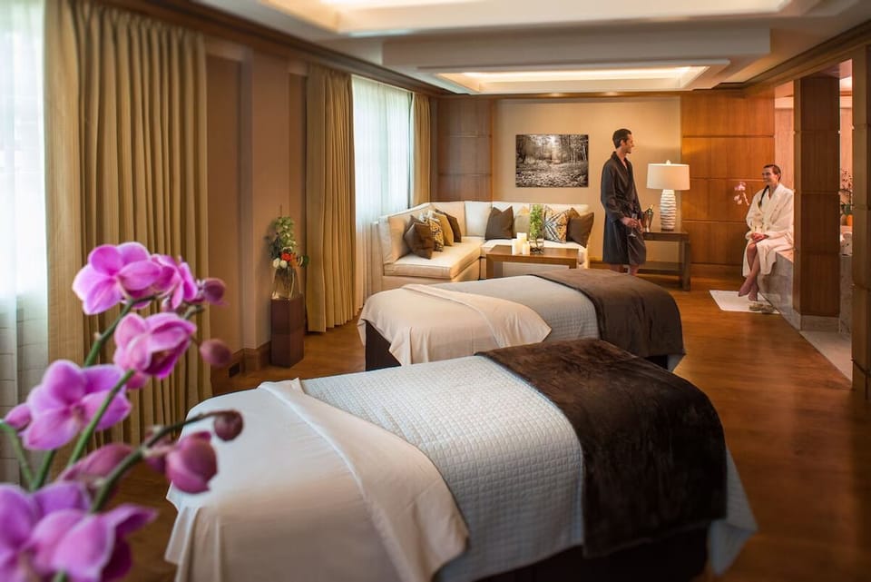 Indulge in a spa-like bedroom retreat with plush linens.