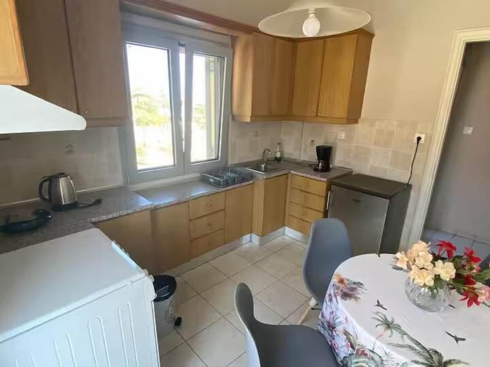 Functional kitchen with generous counter space for easy meal prep