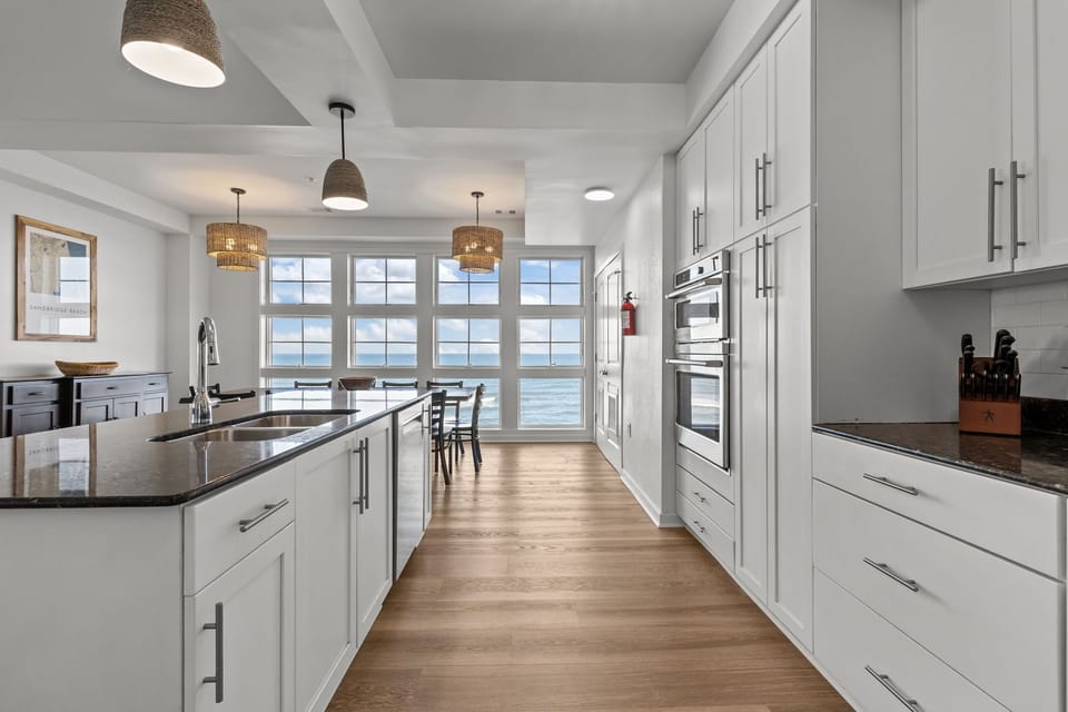 Kitchen with Ocean Front Views