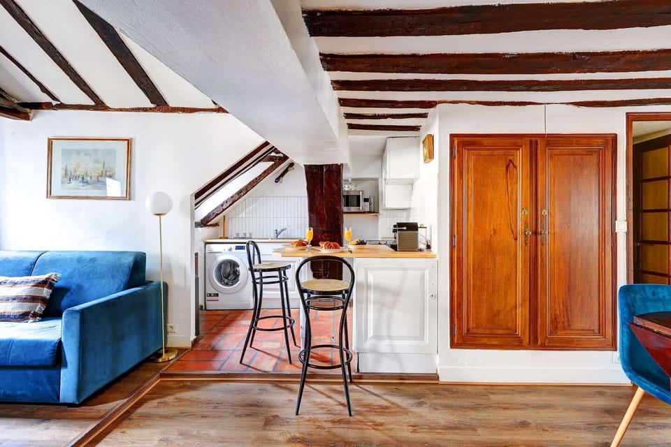 The open-plan living, kitchen and dining area