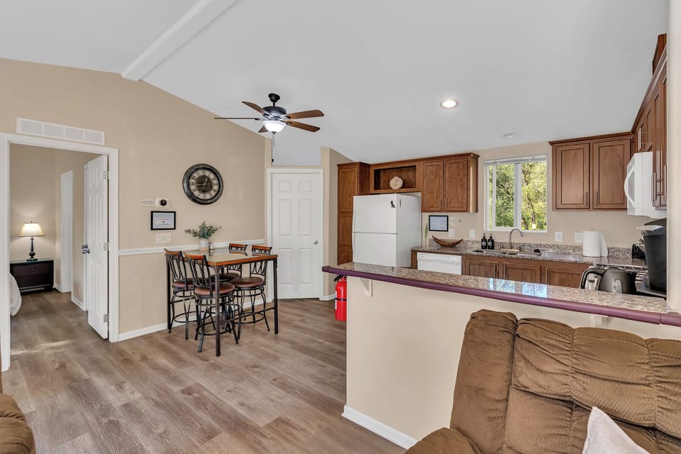 Open kitchen flows into your dining and living space, perfect for gathering with friends and creating memorable vacation moments together.