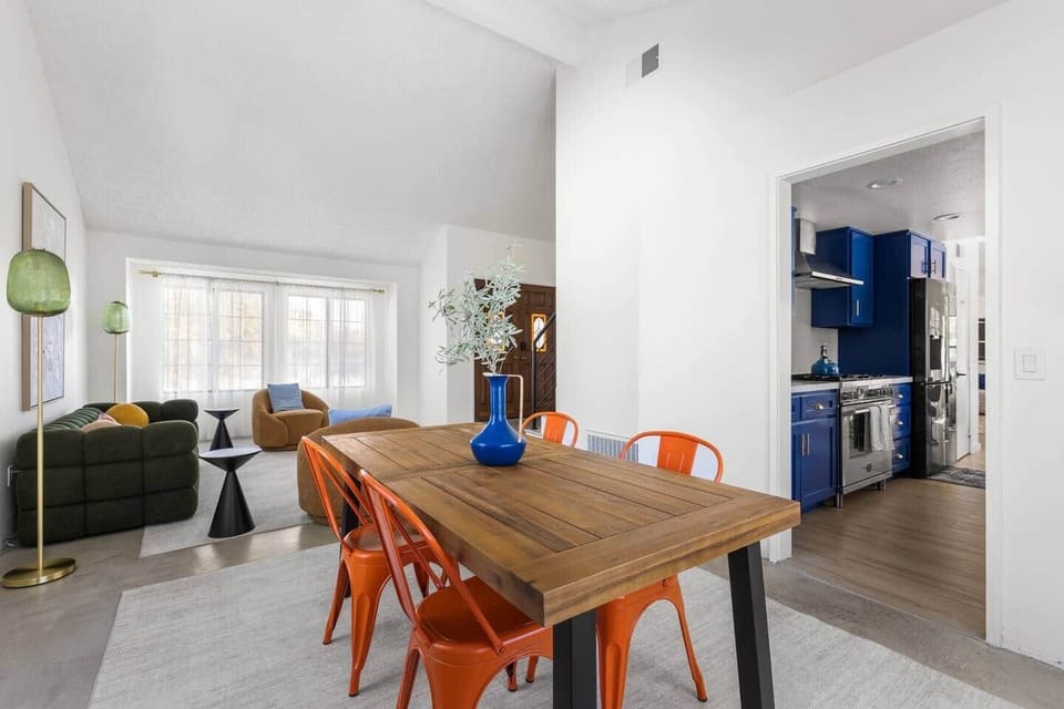 Ideally located between the kitchen and living room for a seamless dining flow.