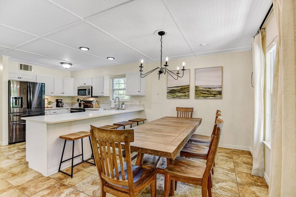 Large dining area with plenty of seating for the whole crew