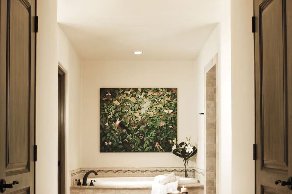 Soak slowly in the deep tub for spa-like relaxation.
