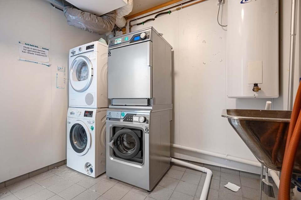 Washer and dryer in the building