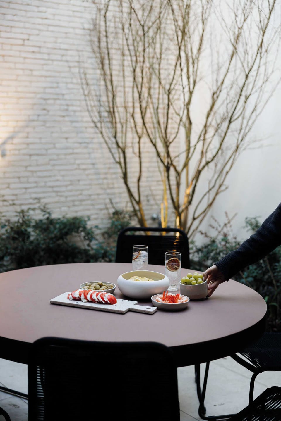 Apero outside - a private terrace moment worth enjoying.