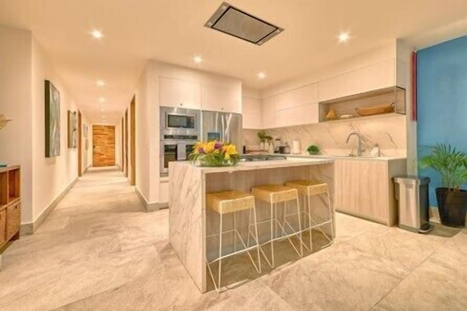 Modern kitchen with everything you need for cooking and gathering