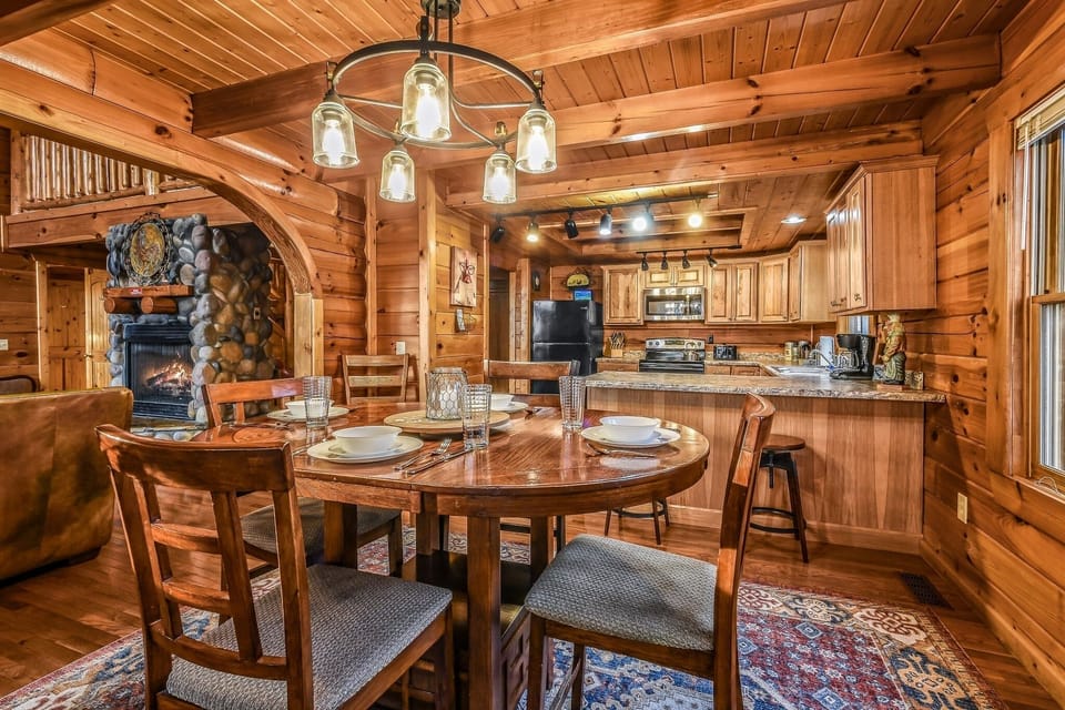 Indoors, Hardwood, Stained Wood, Dining Table, Furniture