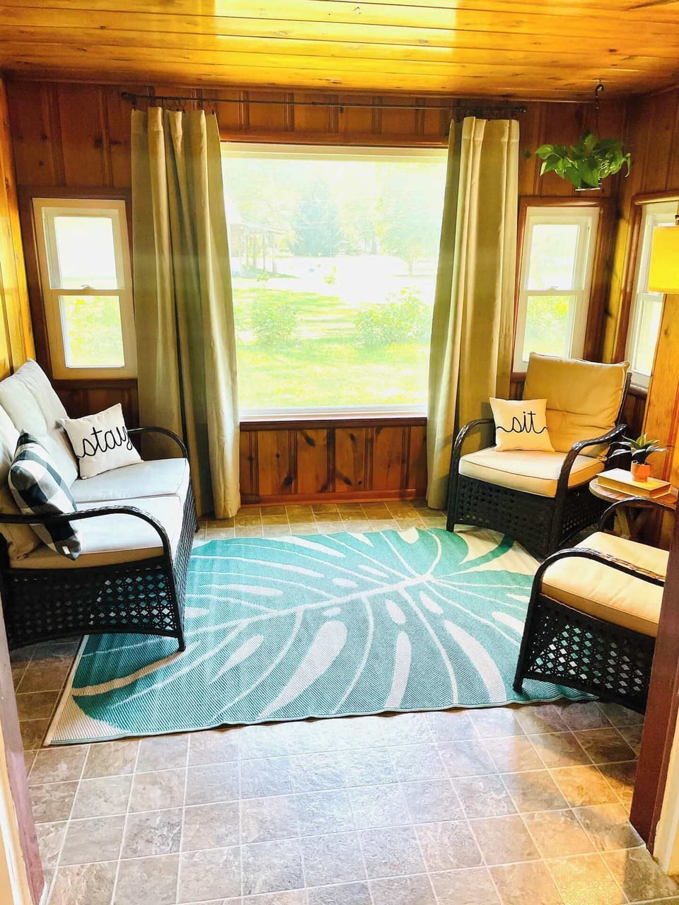 Our seating area just off the kitchen and main dining. Multiple seating areas to spread out in!