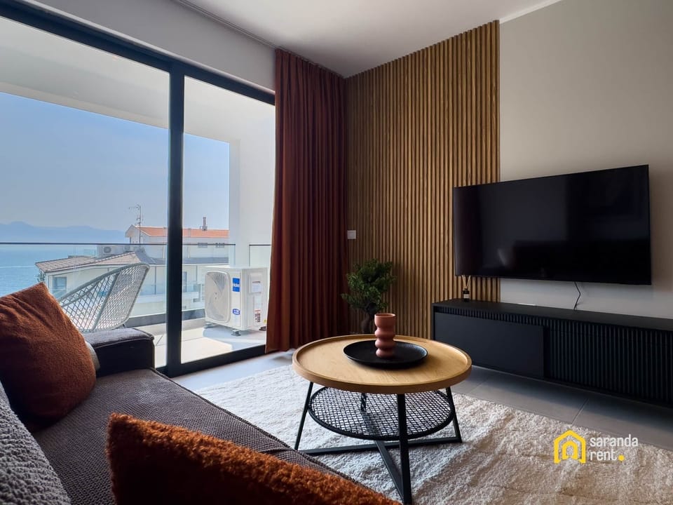 Living room with sea view