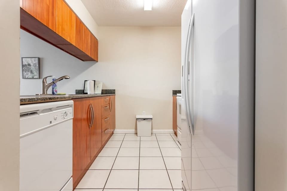 Fully stocked kitchen with modern appliances