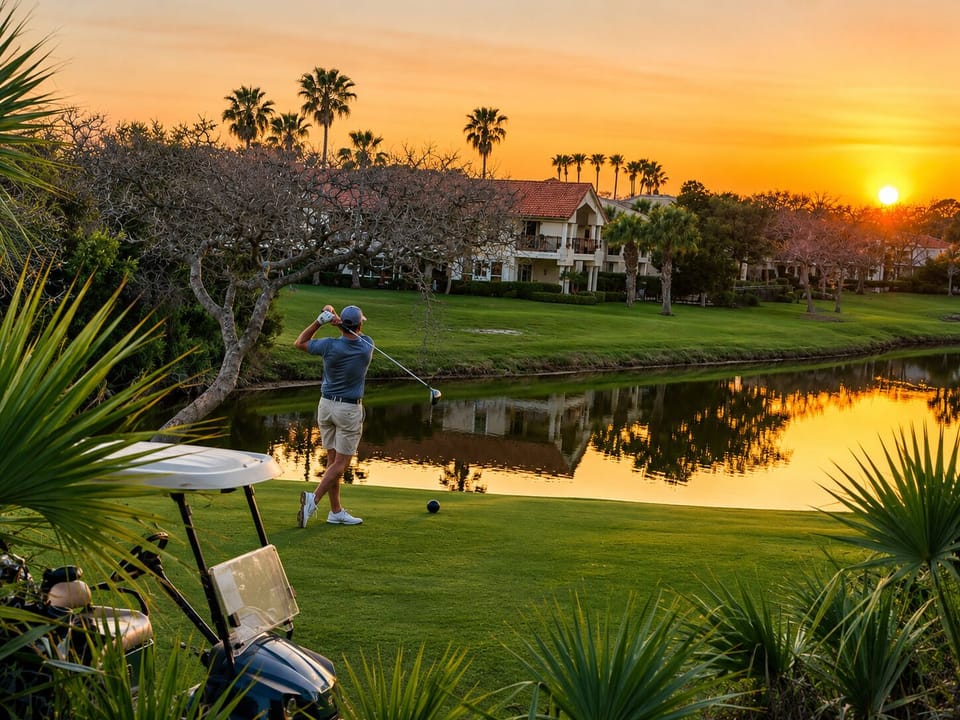There's magic in a sunset round—fairways glowing amber, the day's last light on the water, and family walking the course together. Whether you play for the score or the scenery, evenings like this on the links become the stories you'll retell.