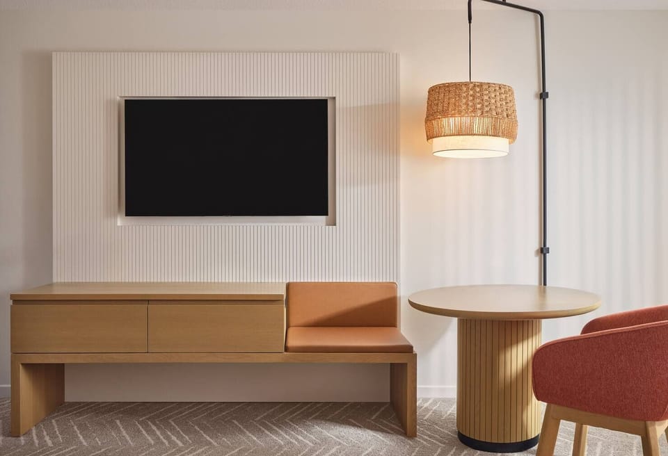 Kick back with a show, then linger over coffee nearby.