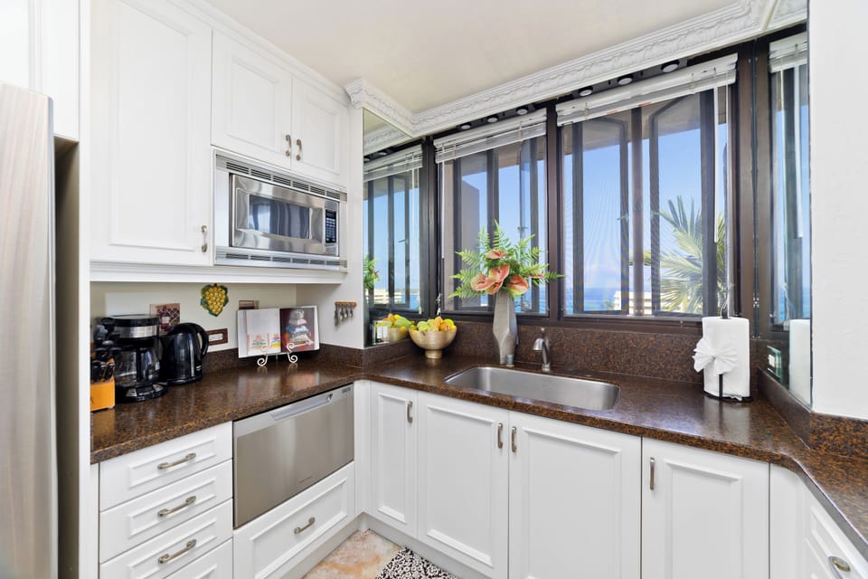 Starter supplies include 2 rolls of paper towels, trash bags, dishwasher pods or dishwasher gel, dish soap and hand soap.