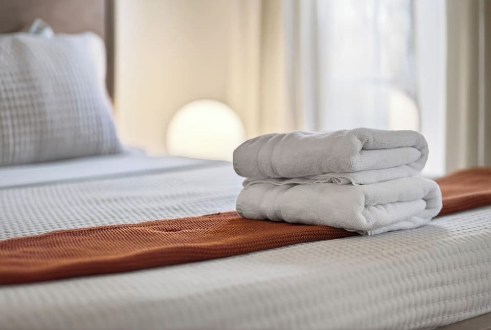 Soft bedding and fresh towels to make your stay comfortable.