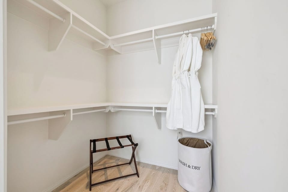 Walk-in shower with clean contemporary design